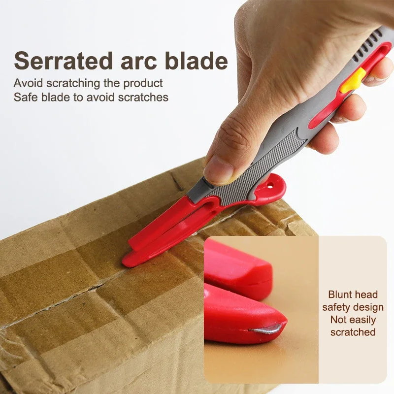 Multifunctional Box Cutter Retractable Utility Art Knife Unpacking Express Knife Wrapping Glue Anti Cutting Anti Cutting Hand
Multifunctional Box Cutter Retractable Utility Art Knife Unpacking Express Knife Wrapping Glue Anti Cutting Anti Cutting Hand