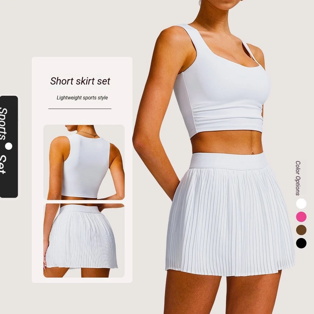Women Sun Protection Yoga Tennis Skirt 2 Piece Set High Waist Slimming Hip Hugging Outdoor Sports Fitness Skort
Women Sun Protection Yoga Tennis Skirt 2 Piece Set High Waist Slimming Hip Hugging Outdoor Sports Fitness Skort