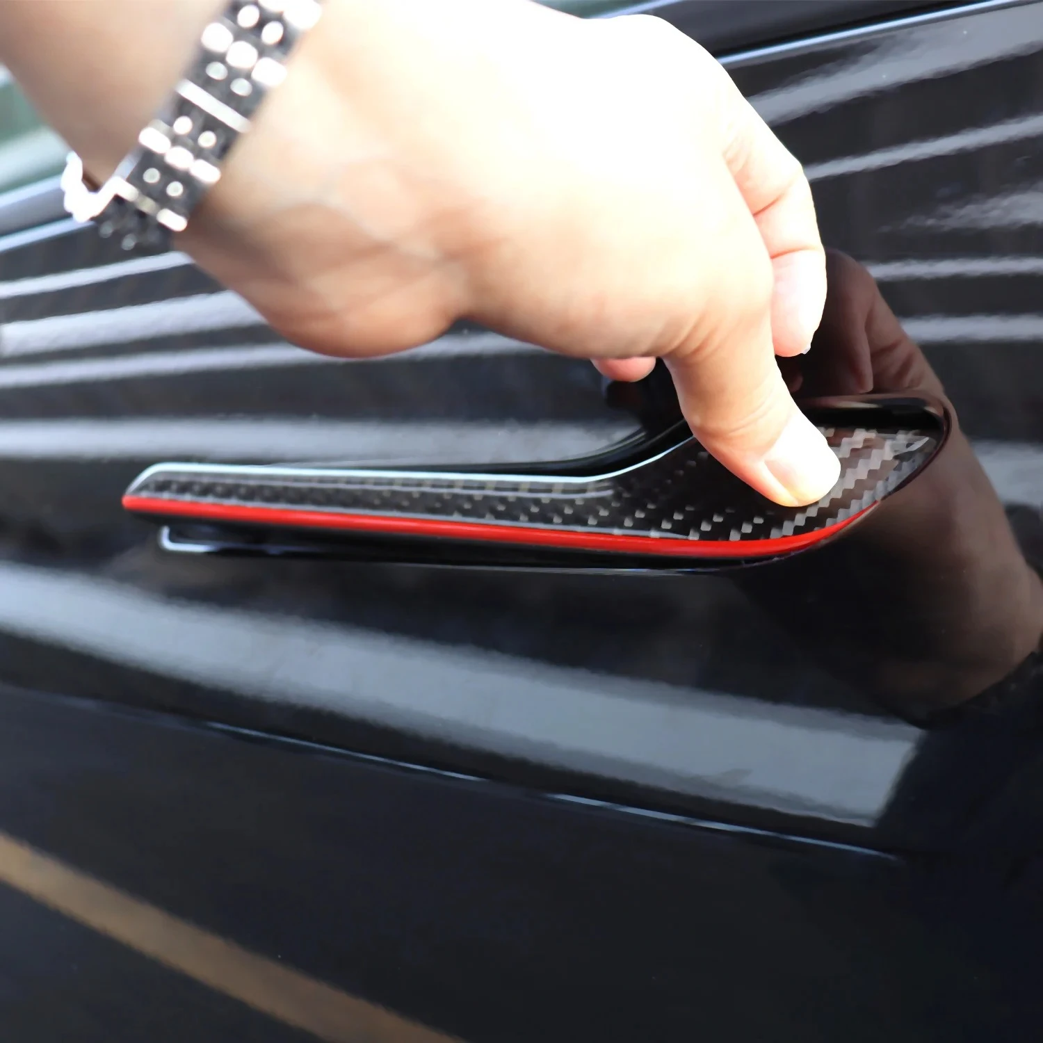 For Tesla Model 3/Y 2017-2025 Carbon Fiber 4PCS Door Handle Sticker Cover Model Y Juniper Carbon Fiber Resin Dropping Process
For Tesla Model 3/Y 2017-2025 Carbon Fiber 4PCS Door Handle Sticker Cover Model Y Juniper Carbon Fiber Resin Dropping Process