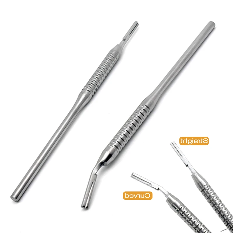 Dental Handle Blade Handle Curved/Straight Applicable Oral Hilt Surgical Tool For No.3 Blade Dental Tools
Dental Handle Blade Handle Curved/Straight Applicable Oral Hilt Surgical Tool For No.3 Blade Dental Tools