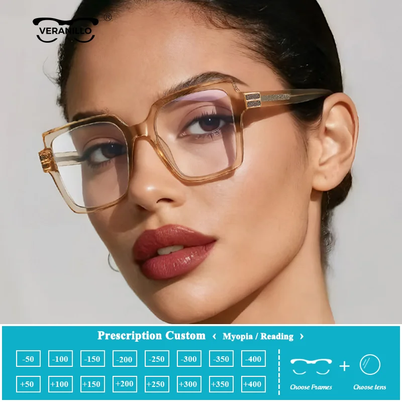 Fashionable Large Frame Square Shortsighted Prescription Glasses TR90 Blue Light Blocking Optical Reading Eyeglasses 0 -To +600
Fashionable Large Frame Square Shortsighted Prescription Glasses TR90 Blue Light Blocking Optical Reading Eyeglasses 0 -To +600