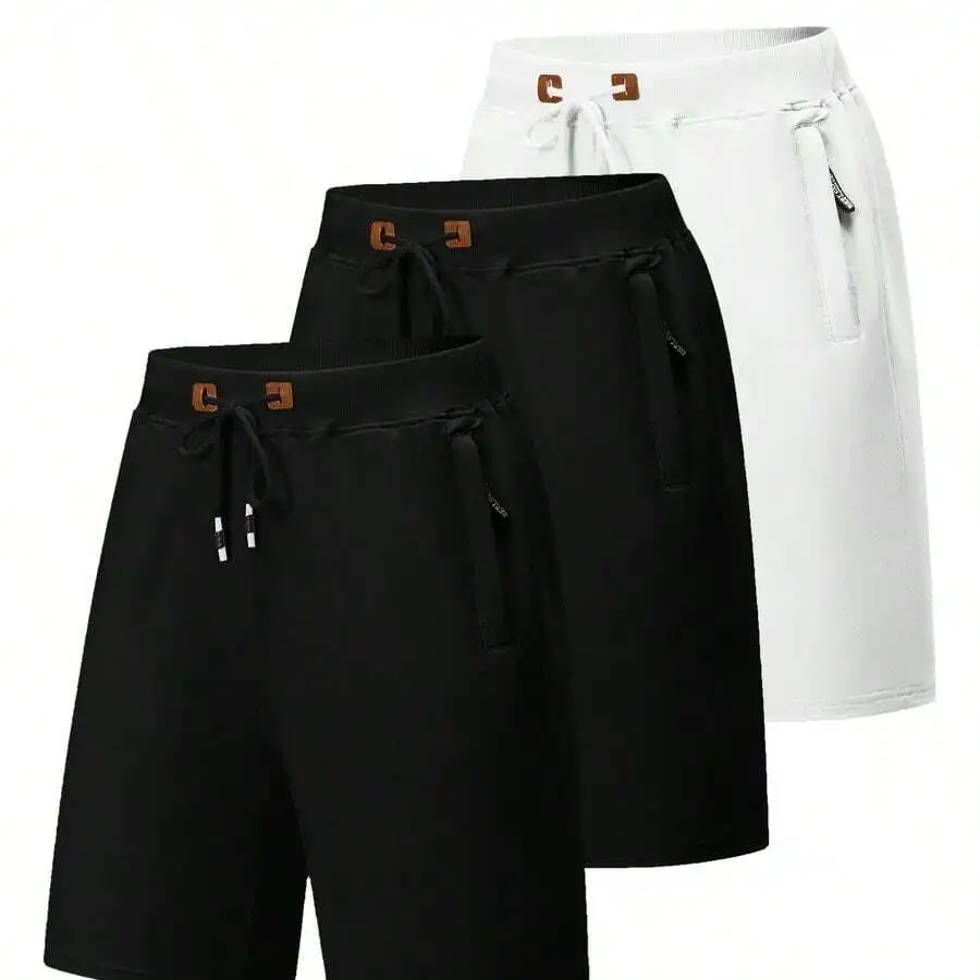 Mens Casual Drawstring Elastic Waist Shorts With Zipper Pockets 3pcs
Mens Casual Drawstring Elastic Waist Shorts With Zipper Pockets 3pcs