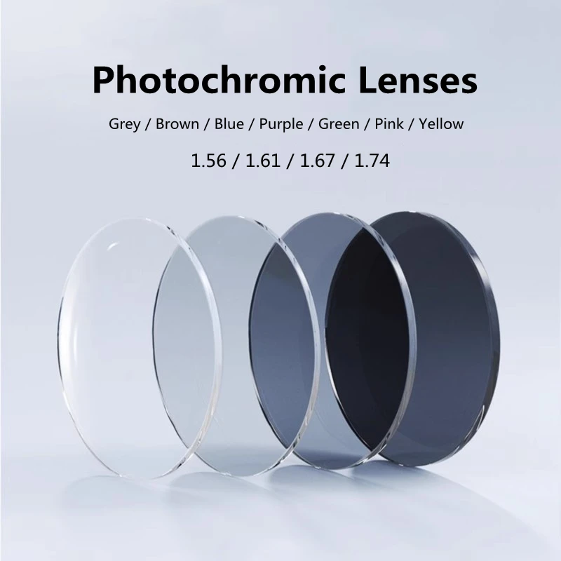 1.56/1.61/1.67/1.74 Refractive Index HD Optical Photochromic Lenses Myopia Prescription Lens Outdoor Glasse Grey Lens
1.56/1.61/1.67/1.74 Refractive Index HD Optical Photochromic Lenses Myopia Prescription Lens Outdoor Glasse Grey Lens