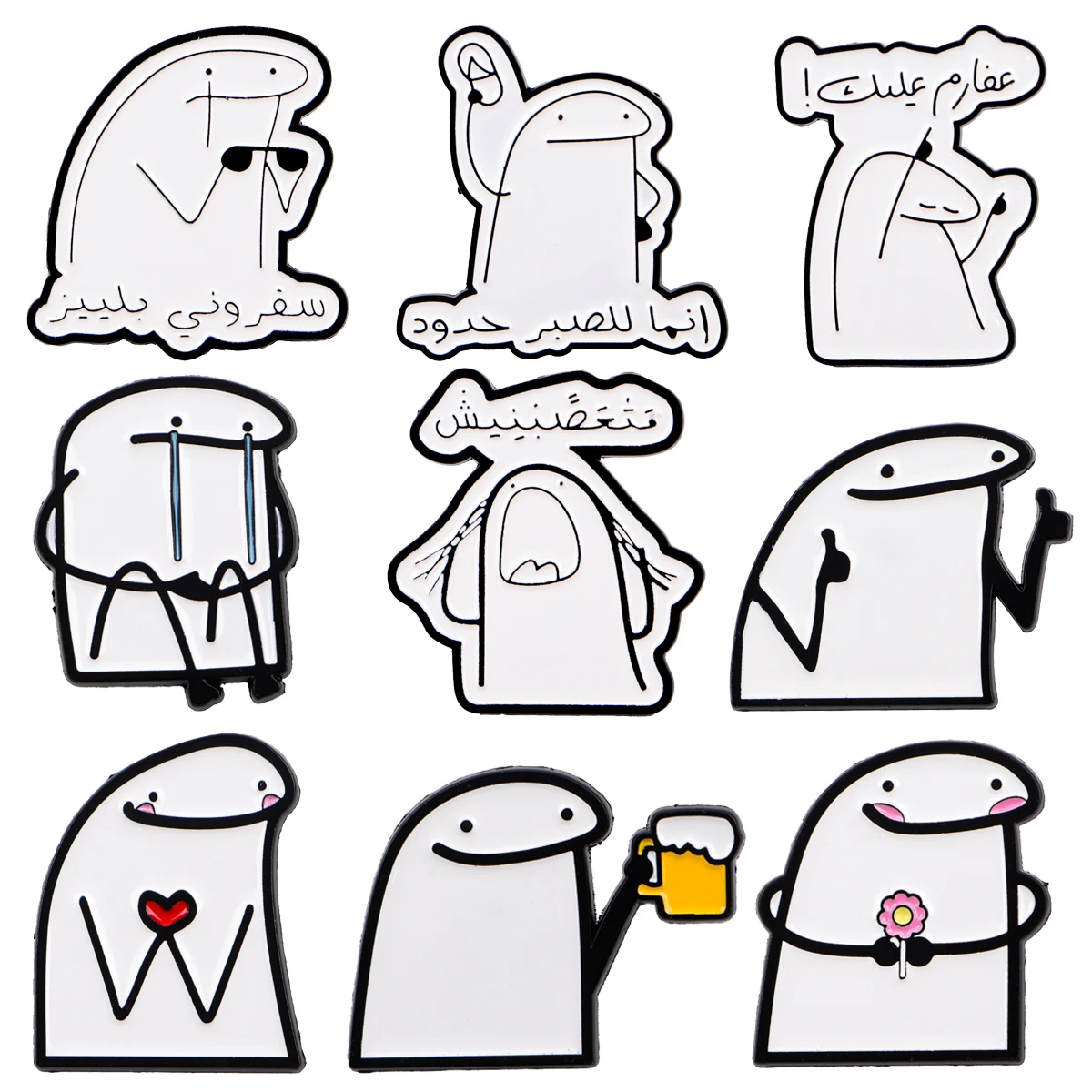 Funny Brief Strokes Enamel Pin Arabic Quotes Brooches For Lapel Pin Badge on Backpack Accessories Fashion Jewelry Gifts 9pcs/set
Funny Brief Strokes Enamel Pin Arabic Quotes Brooches For Lapel Pin Badge on Backpack Accessories Fashion Jewelry Gifts 9pcs/set