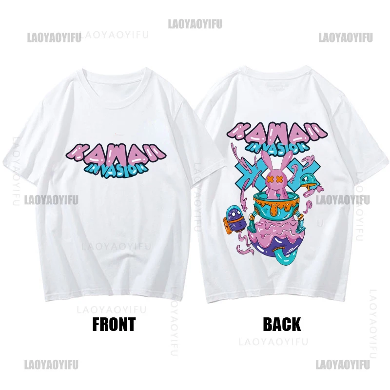 Kawaii Invasion Cute Bunny Printing Shirt Harajuku Casual T-Shirt Fashion Short Sleeve Clothing Streetwear Men's Hip Hop Cotton
Kawaii Invasion Cute Bunny Printing Shirt Harajuku Casual T-Shirt Fashion Short Sleeve Clothing Streetwear Men's Hip Hop Cotton