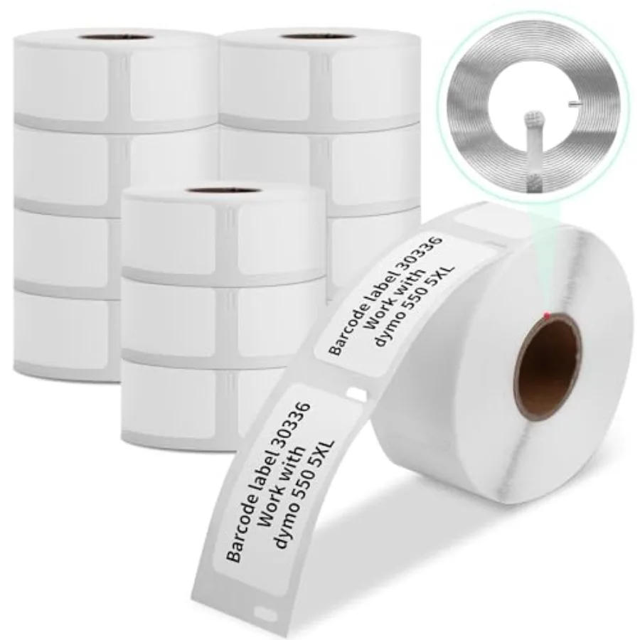 12 Rolls Compatible with Dymo 30336 1" x 2-1/8" Multipurpose Barcode Labels (Chip in) for Label Writer 550 5XL 450 Desktop Prin
12 Rolls Compatible with Dymo 30336 1" x 2-1/8" Multipurpose Barcode Labels (Chip in) for Label Writer 550 5XL 450 Desktop Prin