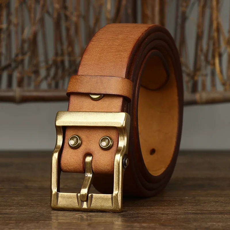 3.8 CM Pure Cowhide Thick Genuine Leather For Men High Quality Brass Buckle Belts Cowboy Waistband Male Youth Retro Casual Jeans
3.8 CM Pure Cowhide Thick Genuine Leather For Men High Quality Brass Buckle Belts Cowboy Waistband Male Youth Retro Casual Jeans