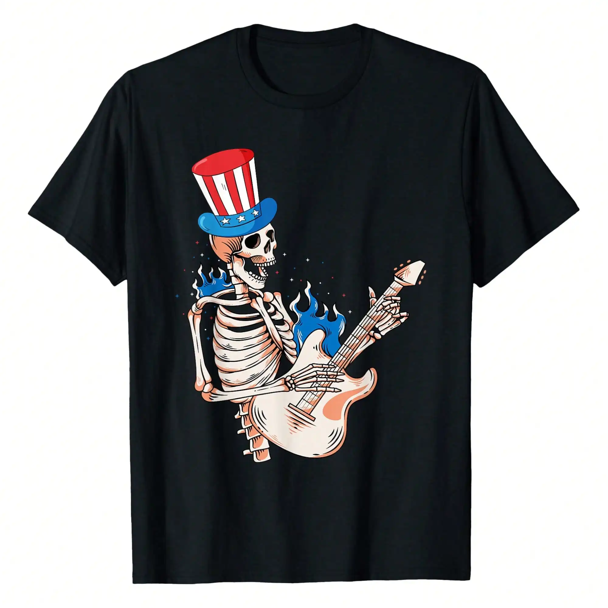 Skeleton Playing Guitar 4th Of July Funny Patriotic Rocker T-Shirt ,Women's 100% Cotton Casual T-Shirt, Soft And Breathable Fabr
Skeleton Playing Guitar 4th Of July Funny Patriotic Rocker T-Shirt ,Women's 100% Cotton Casual T-Shirt, Soft And Breathable Fabr