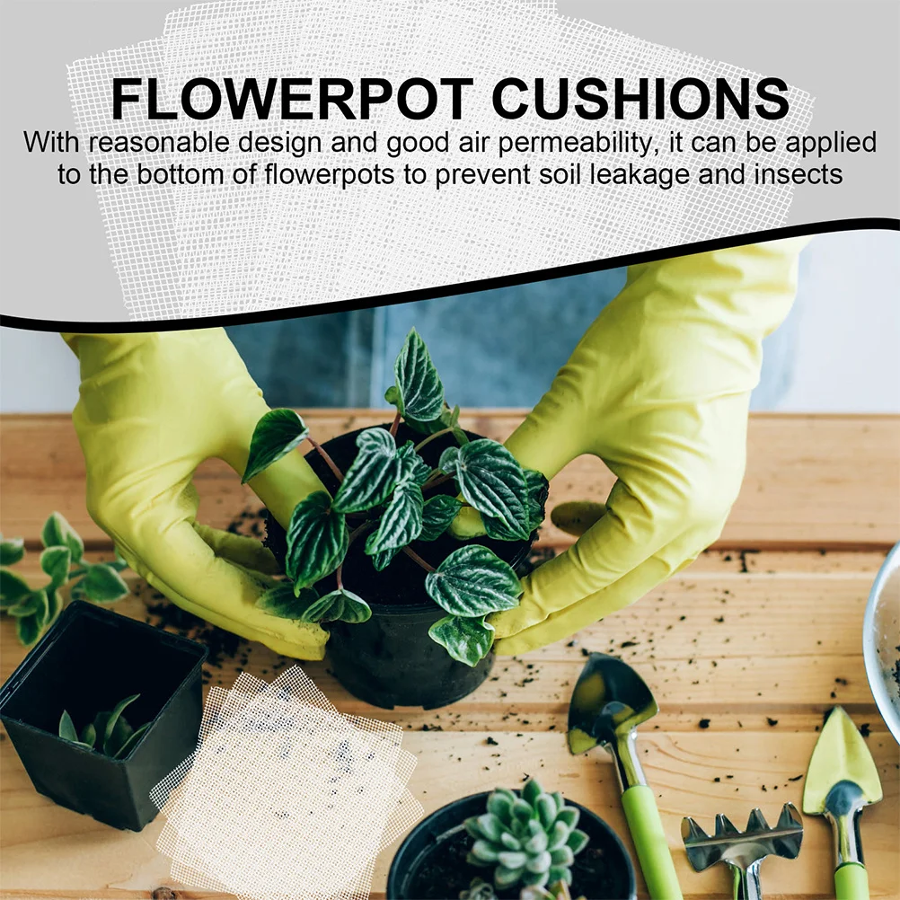 125Pcs Flowerpot Mesh Pads Fiberglass Base Cushion Prevent Soil Leakage Breathable Plant Pot Bottom Net Garden Accessory
125Pcs Flowerpot Mesh Pads Fiberglass Base Cushion Prevent Soil Leakage Breathable Plant Pot Bottom Net Garden Accessory