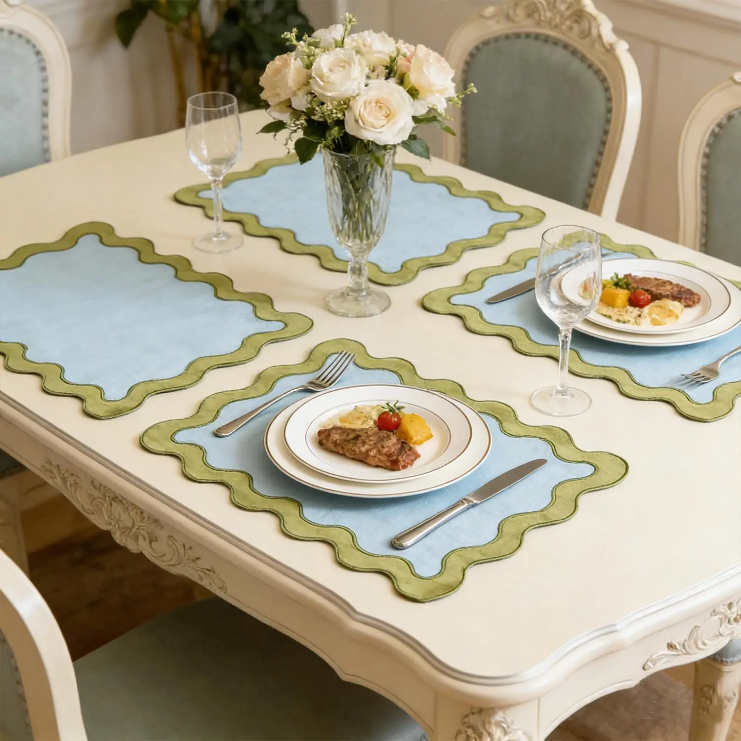 Lotus Shaped Embroidered Edge Napkins 4pcs/set Thickened Pure Cotton Breathable Placemats for Weddings Christmas Daily Party
Lotus Shaped Embroidered Edge Napkins 4pcs/set Thickened Pure Cotton Breathable Placemats for Weddings Christmas Daily Party