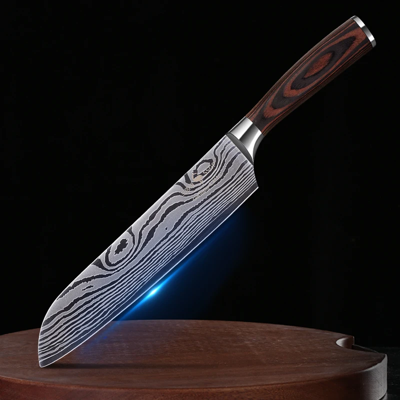 Gift Packaged LFGB Certificate Damascus Pattern Ergonomic Mo-Van Steel Kitchen Ultra Sharp Chef Knife Smart Cutter for Family
Gift Packaged LFGB Certificate Damascus Pattern Ergonomic Mo-Van Steel Kitchen Ultra Sharp Chef Knife Smart Cutter for Family