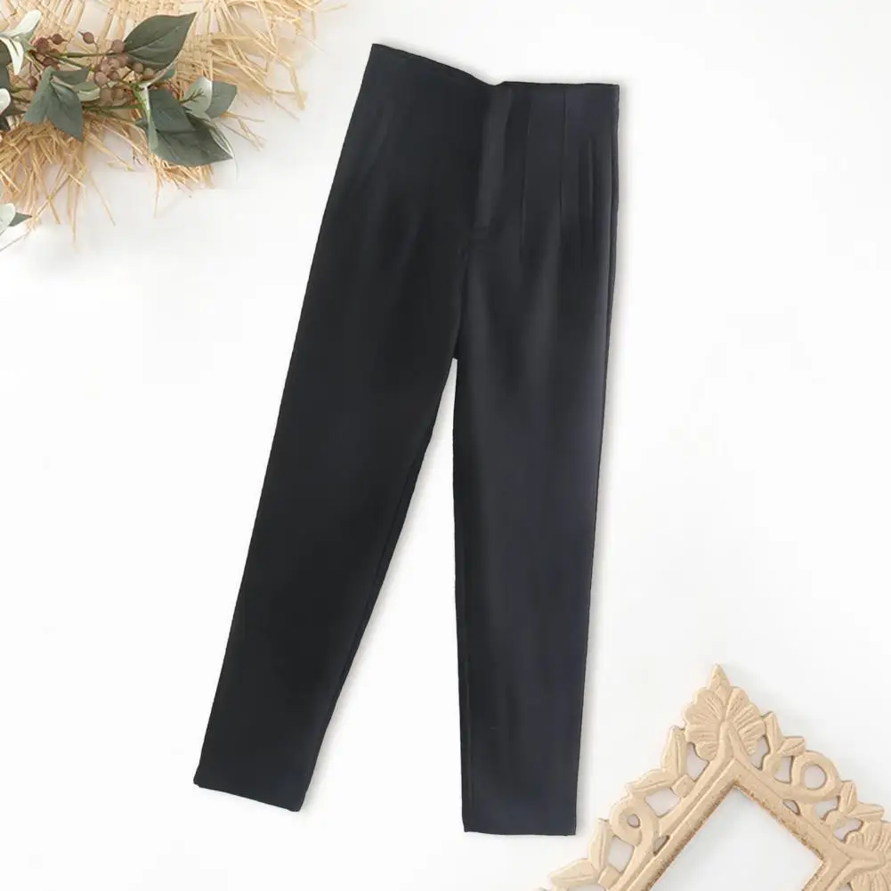 Pleated Pants Women Pants High Waist Office Trousers for Women Solid Color Straight Leg Pants with Pockets Stylish for Summer
Pleated Pants Women Pants High Waist Office Trousers for Women Solid Color Straight Leg Pants with Pockets Stylish for Summer
