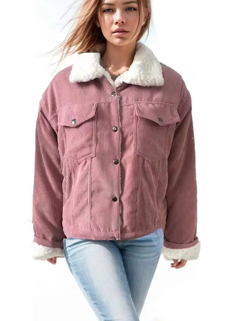 Autumn New corduroy Parkas Basic Jackets Women Winter Cashmere Velvet Warm Coats Female Long Sleeve Ladies Cotton Outwear
Autumn New corduroy Parkas Basic Jackets Women Winter Cashmere Velvet Warm Coats Female Long Sleeve Ladies Cotton Outwear