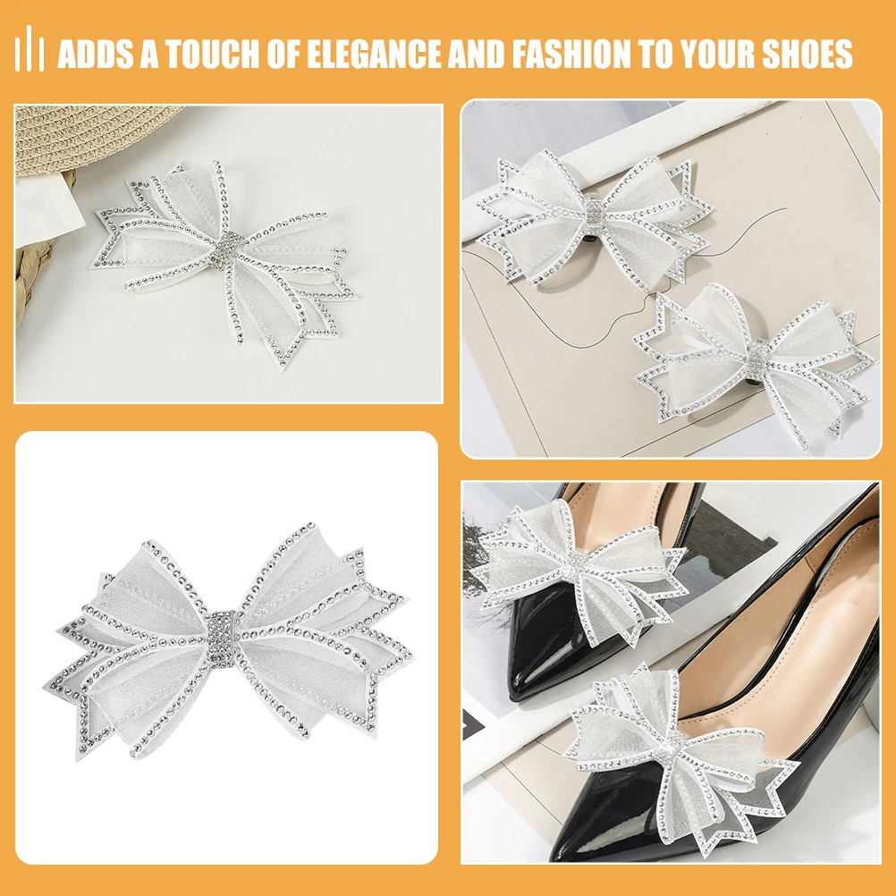 2pcs 1 Pair Diy Bowknot Shoe Decorations Rhinestones Embellishments For Women Wedding Bridal Pumps Heel Accessory Ornament Charm
2pcs 1 Pair Diy Bowknot Shoe Decorations Rhinestones Embellishments For Women Wedding Bridal Pumps Heel Accessory Ornament Charm