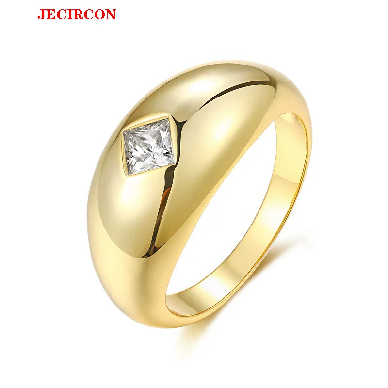 JECIRCON 4*4mm Moissanite Ring S925 Sterling Silver European and American Fashion Gold New Style for Men/Women Daily Accessories
JECIRCON 4*4mm Moissanite Ring S925 Sterling Silver European and American Fashion Gold New Style for Men/Women Daily Accessories