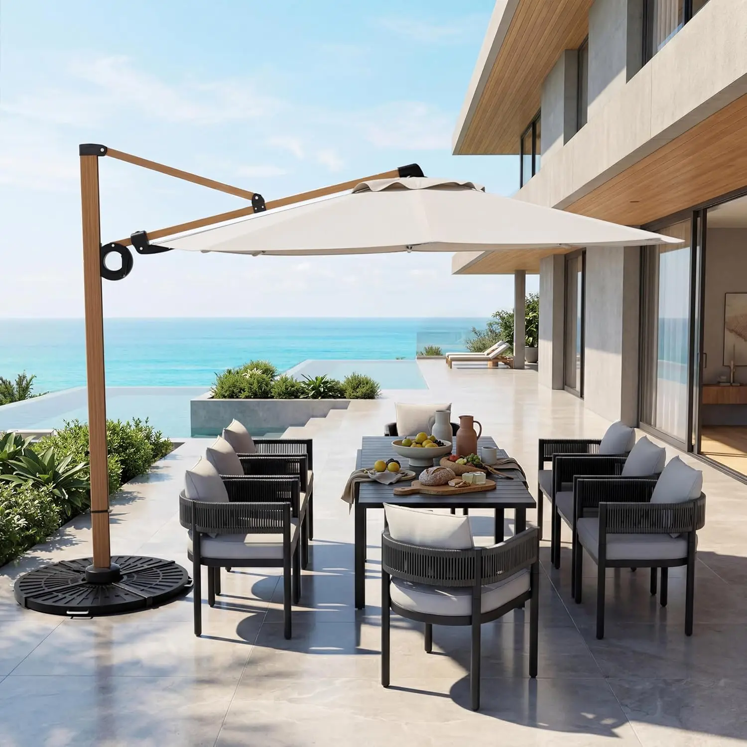 patio 12 FT Patio Umbrella, Outdoor Cantilever Round Umbrella with 360° Rotation, Aluminum Offset Umbrella for Patio Garden Dec
patio 12 FT Patio Umbrella, Outdoor Cantilever Round Umbrella with 360° Rotation, Aluminum Offset Umbrella for Patio Garden Dec