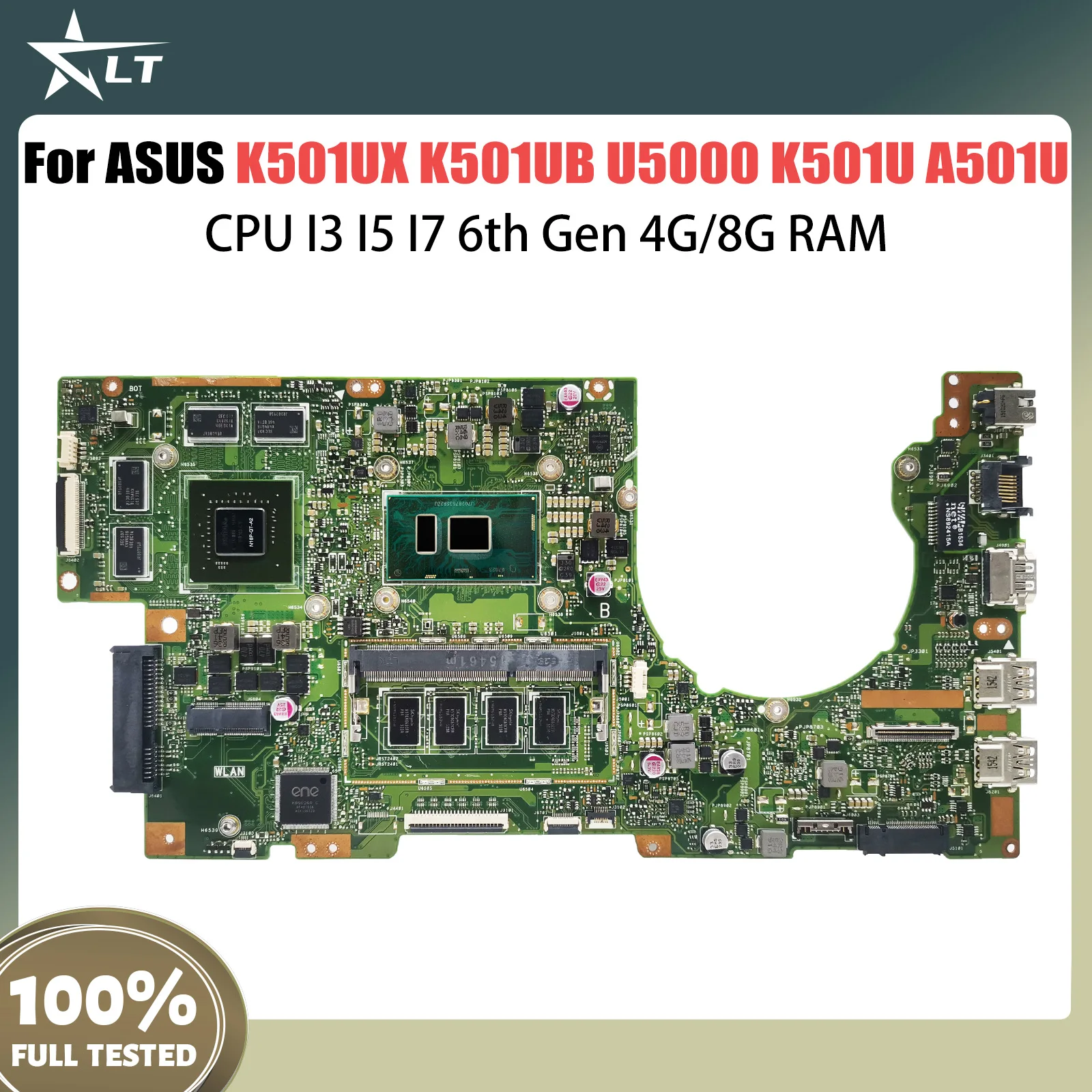 K501UX Mainboard For ASUS K501UB K501UQ A501U U5000 K501UXM Laptop Motherboard CPU I3 I5 I7 6th Gen 4G/8G RAM DDR3
K501UX Mainboard For ASUS K501UB K501UQ A501U U5000 K501UXM Laptop Motherboard CPU I3 I5 I7 6th Gen 4G/8G RAM DDR3