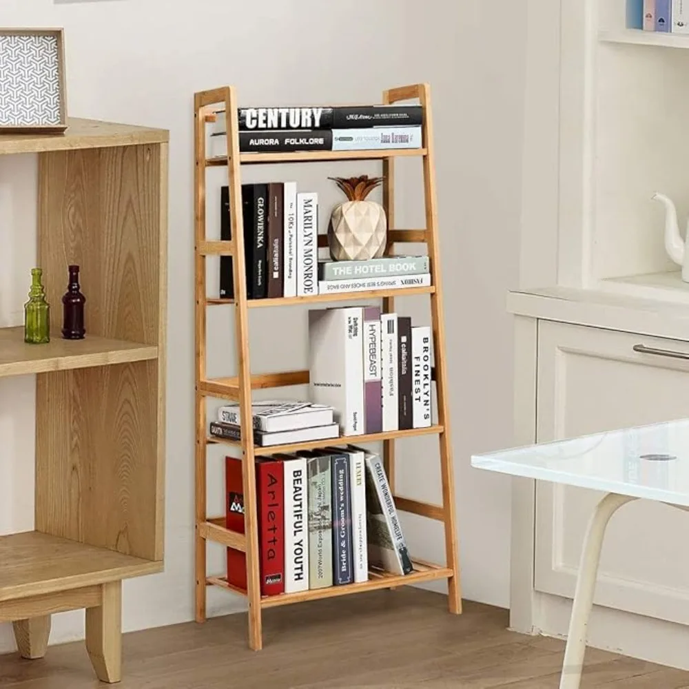 4-Tier Ladder Shel Plant Stand, Bamboo lower Pots Holder Display Rack, Multiunctional Ladder-Shaped Bookshel Storage Shelves or
4-Tier Ladder Shel Plant Stand, Bamboo lower Pots Holder Display Rack, Multiunctional Ladder-Shaped Bookshel Storage Shelves or