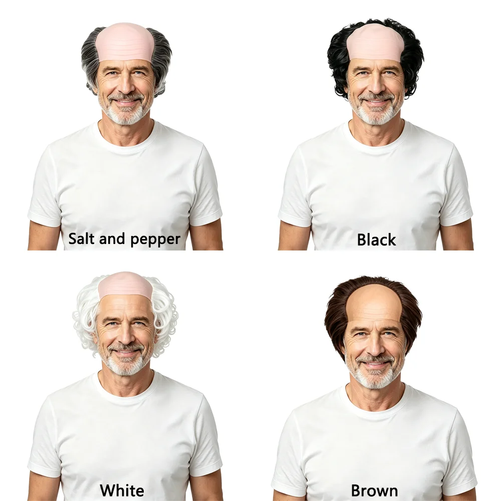 Comedy Black Bald Head Wig for Men Curly Old Man Wig Funny Halloween Costume Wig For Party Prank Cosplay Daily Fun One Size
Comedy Black Bald Head Wig for Men Curly Old Man Wig Funny Halloween Costume Wig For Party Prank Cosplay Daily Fun One Size