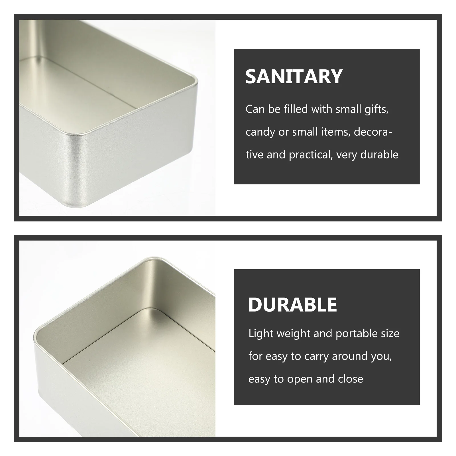 Baking Dessert Packaging Box Empty Candy Tins Kitchen Metal Containers Decorative Storage with Cover
Baking Dessert Packaging Box Empty Candy Tins Kitchen Metal Containers Decorative Storage with Cover
