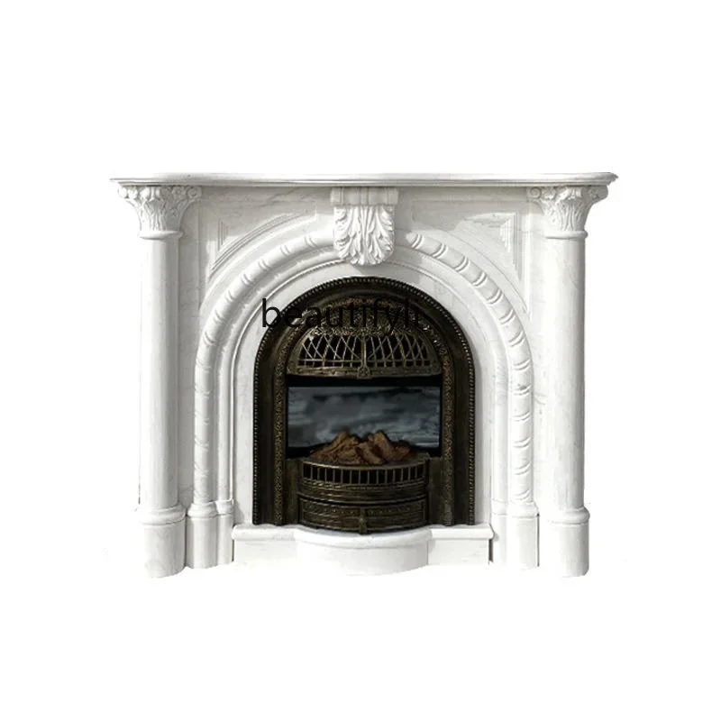 Marble French mantel European carving simple natural white marble stone stone carving decorative cabinet customization
Marble French mantel European carving simple natural white marble stone stone carving decorative cabinet customization