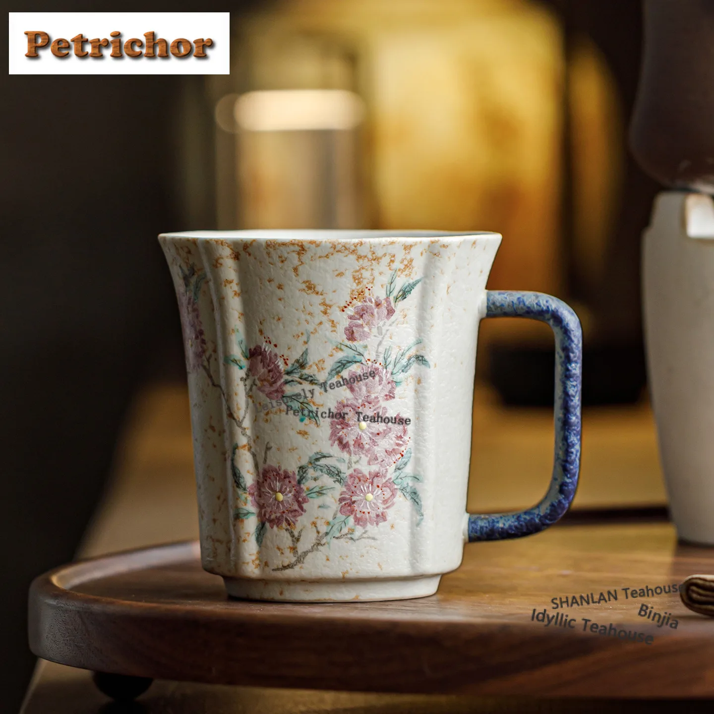 280ml Blue And White Teacup Hand-painted Peach Blossom Coffee Mug Cappuccino Cup Afternoon Tea Mug Office Water Cup Tea Services
280ml Blue And White Teacup Hand-painted Peach Blossom Coffee Mug Cappuccino Cup Afternoon Tea Mug Office Water Cup Tea Services