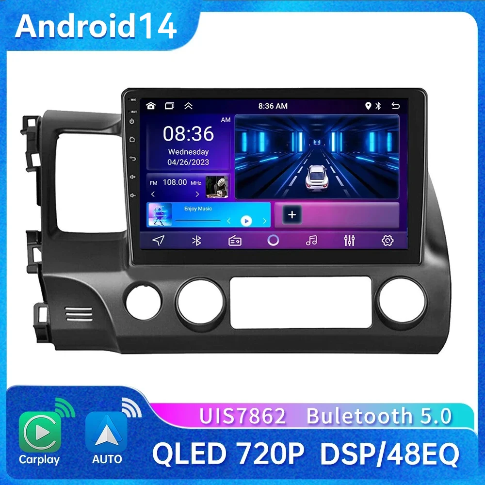 Автомобильный радиоприемник на Android 14 для Honda Civic 2005-2012, мультимедийный видеоплеер, навигация GPS, беспроводные колонки Carplay, стерео головное устройство
Автомобильный радиоприемник на Android 14 для Honda Civic 2005-2012, мультимедийный видеоплеер, навигация GPS, беспроводные колонки Carplay, стерео головное устройство