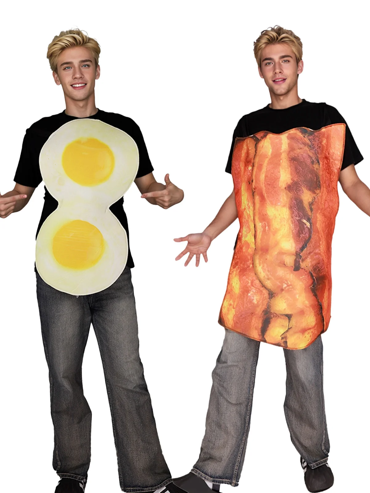 Fun Sponge Clothes in the Shape of Bacon and Fried Eggs Halloween Carnival Party Costume, Fancy Stage Performance Costume
Fun Sponge Clothes in the Shape of Bacon and Fried Eggs Halloween Carnival Party Costume, Fancy Stage Performance Costume