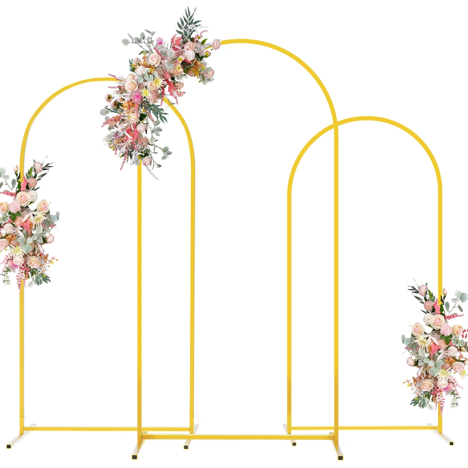 Gold Metal Arch Backdrop Stands Floral Balloon Graduation Ceremony Arch Decoration for Wedding Birthday Party Garden 7.2FT 6.6FT
Gold Metal Arch Backdrop Stands Floral Balloon Graduation Ceremony Arch Decoration for Wedding Birthday Party Garden 7.2FT 6.6FT