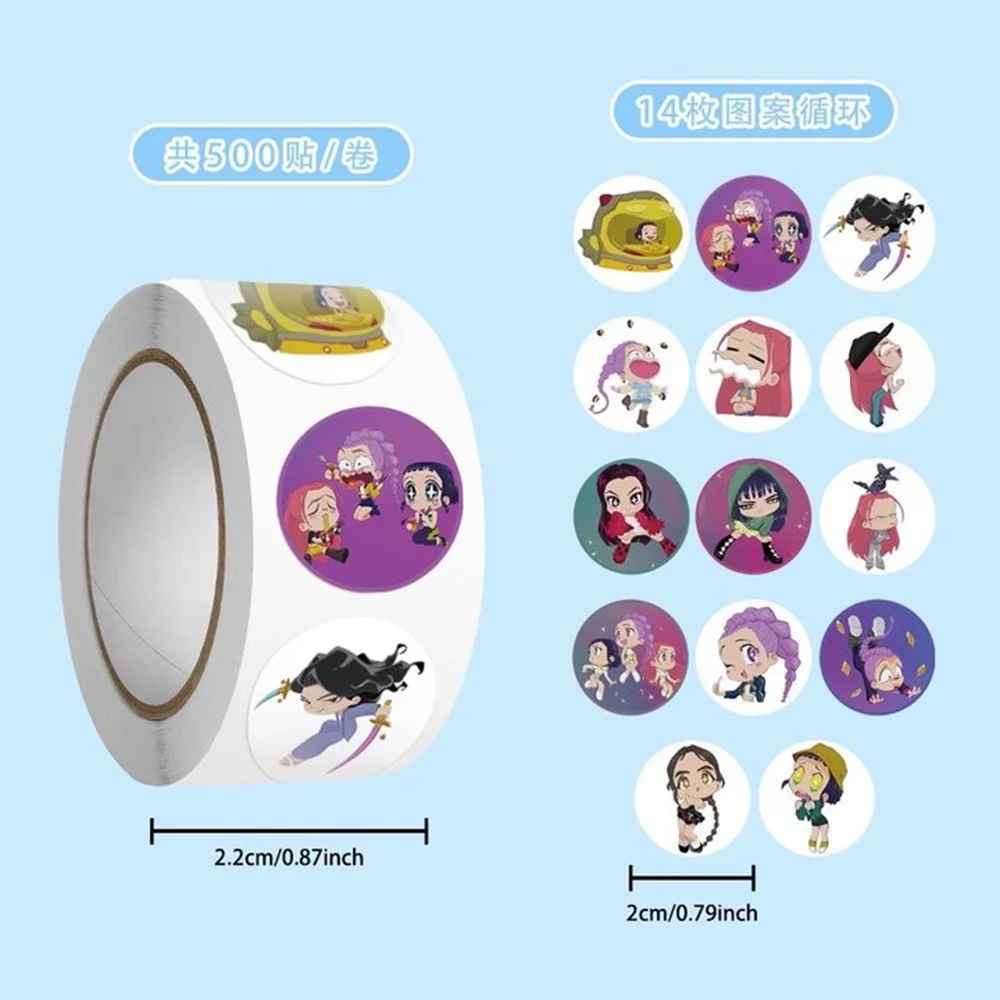 500pcs/Roll Funny Kpop Demon Hunters Cartoon Sealing Stickers DIY PVC Laptop Decals Decoration Reward Gift Toy
500pcs/Roll Funny Kpop Demon Hunters Cartoon Sealing Stickers DIY PVC Laptop Decals Decoration Reward Gift Toy