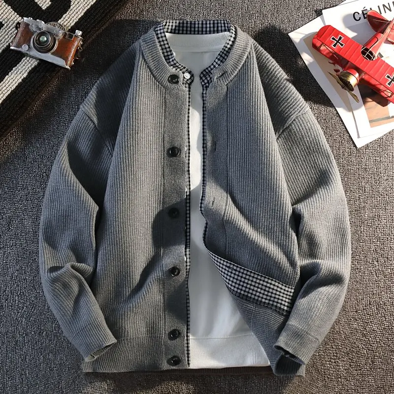 Autumn Winter Youth Knitted Open Cardigan Long Sve round Ne Loose Faion Color Blo Trendy Men's Sweater Casual Sle
Autumn Winter Youth Knitted Open Cardigan Long Sve round Ne Loose Faion Color Blo Trendy Men's Sweater Casual Sle