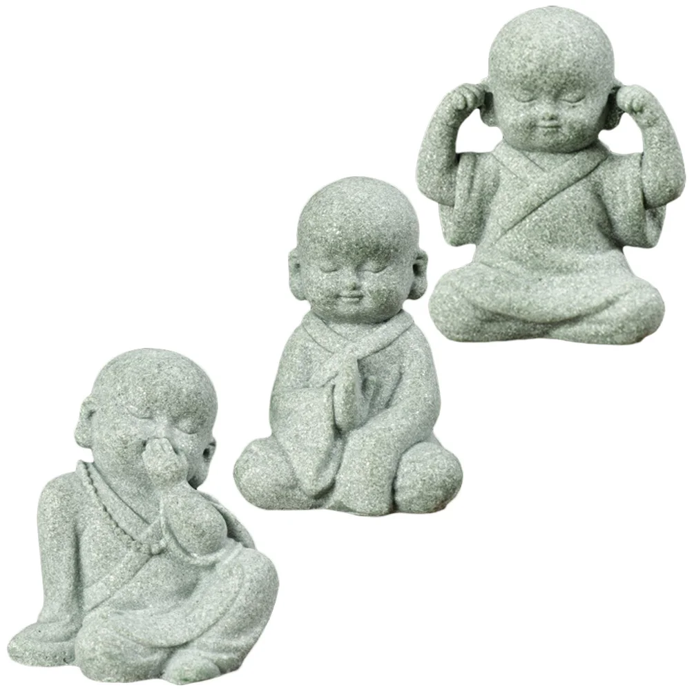 3pcs Zen Monk Figurines Small Buddha Statue Home Decor Table Garden Ornament Stone Sculpture Landscaping Items
3pcs Zen Monk Figurines Small Buddha Statue Home Decor Table Garden Ornament Stone Sculpture Landscaping Items