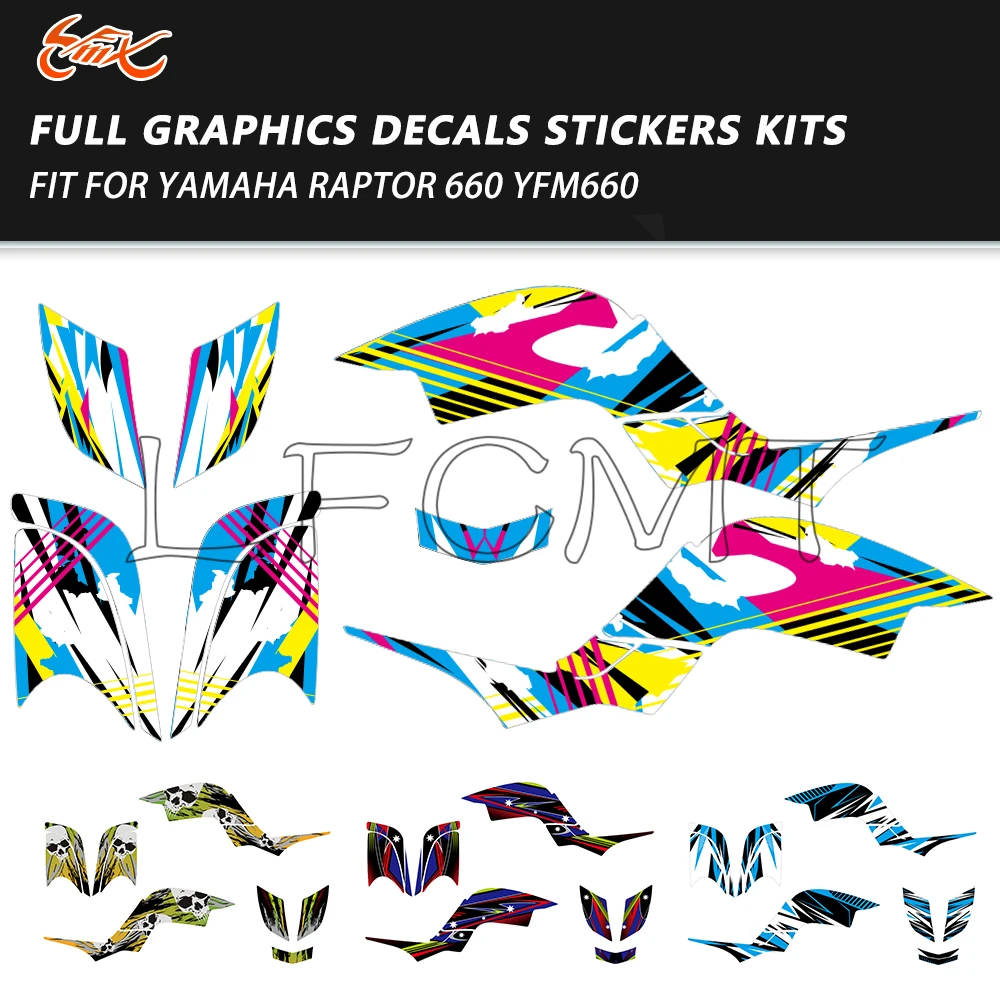 For Yamaha RAPTOR 660 YFM660 YFM 660 ATV 2001 2002 2003 2004 2005 ATV Full Fairing Decor Graphics Background Decal Stickers Kits
For Yamaha RAPTOR 660 YFM660 YFM 660 ATV 2001 2002 2003 2004 2005 ATV Full Fairing Decor Graphics Background Decal Stickers Kits