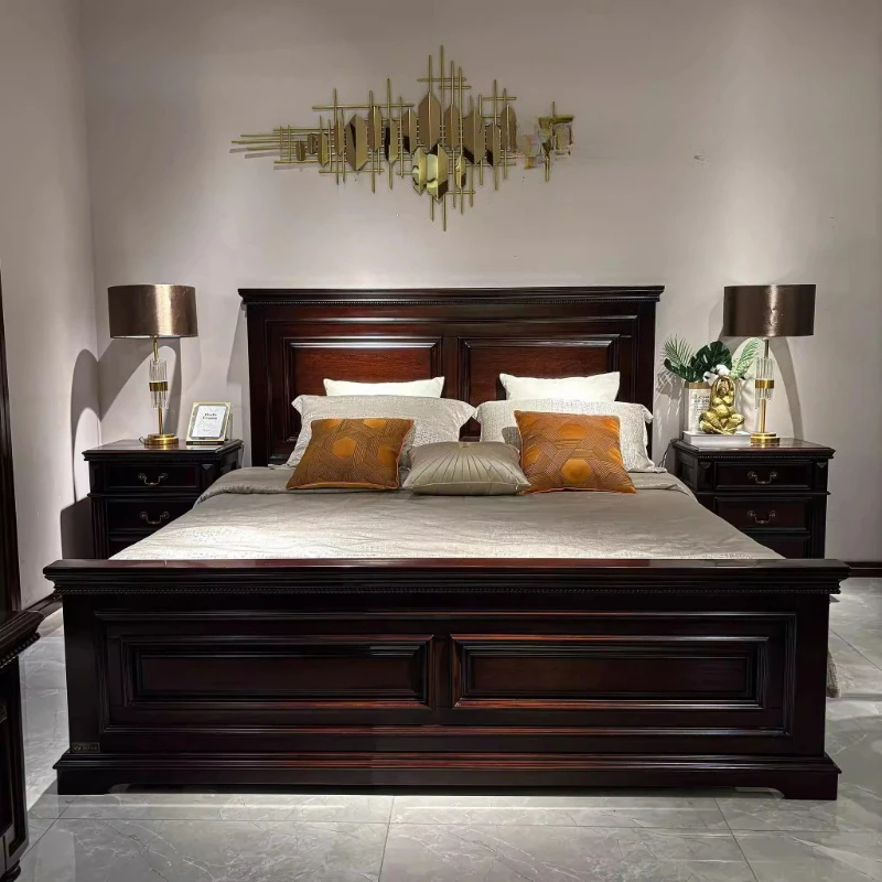 bed cherry wood full solid wood bed simple rural retro master bedroom furniture high box storage 1.8 meters double bed
bed cherry wood full solid wood bed simple rural retro master bedroom furniture high box storage 1.8 meters double bed