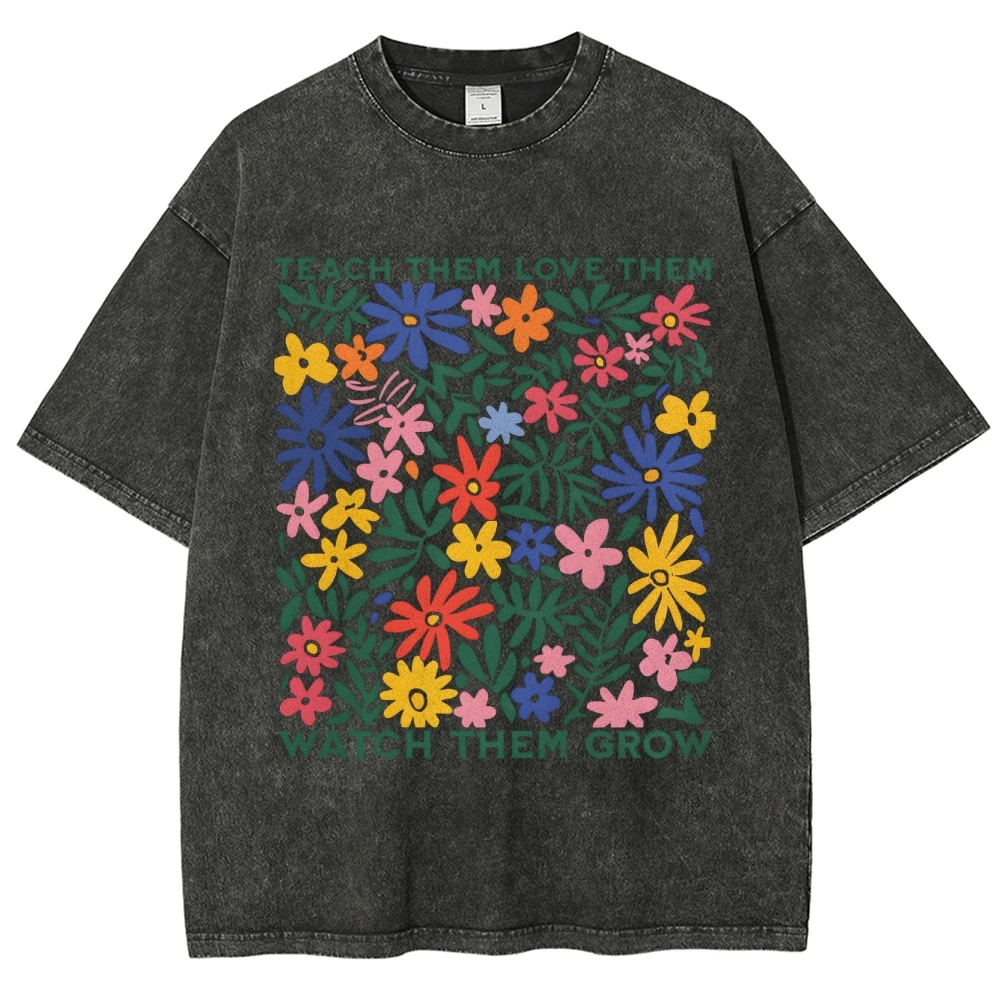 Graphic T-Shirts Daisy Flower Print Tees European and American Streetwear Oversized Short Sleeves For Men And Women Summer
Graphic T-Shirts Daisy Flower Print Tees European and American Streetwear Oversized Short Sleeves For Men And Women Summer