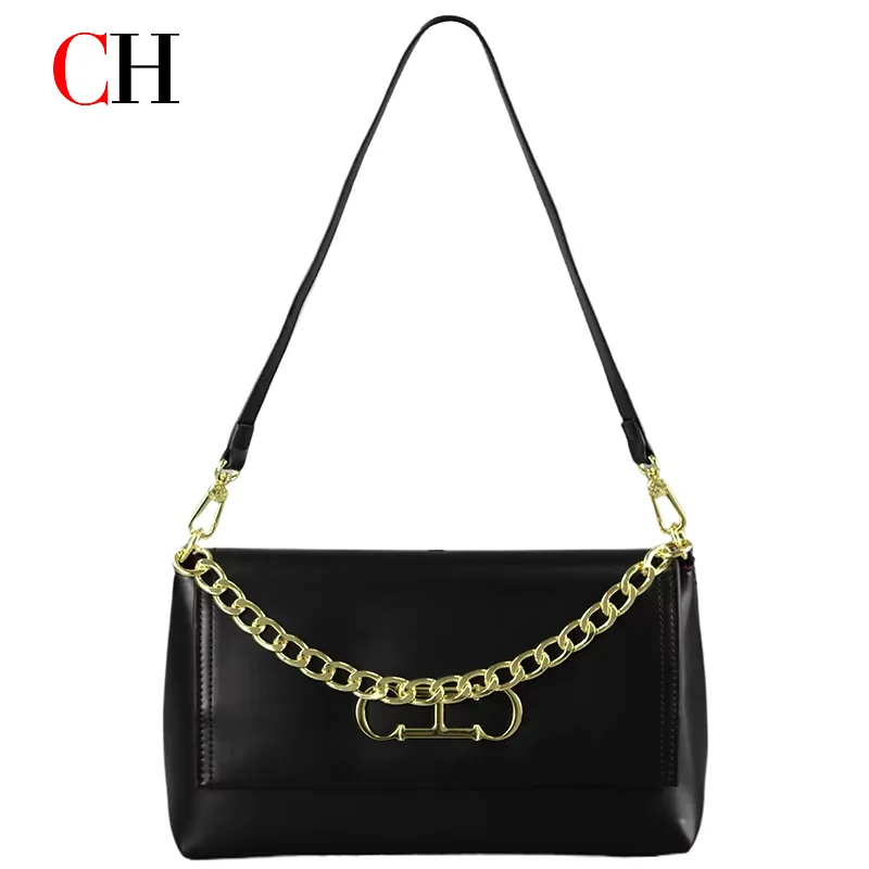 CH Metal Chain Shoulder Bag Women Luxury PU Leather Underarm Bag Fashion Ladies Crossbody Handbag Daily Shopping Purse
CH Metal Chain Shoulder Bag Women Luxury PU Leather Underarm Bag Fashion Ladies Crossbody Handbag Daily Shopping Purse