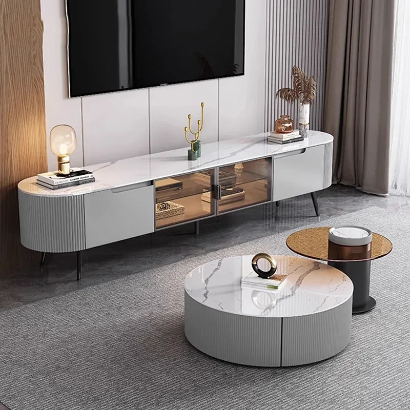 Luxury Quartz Media Console Floor Standing TV Cabinet with LED Backlight Modern Minimalist Living Room Accent Storage Unit
Luxury Quartz Media Console Floor Standing TV Cabinet with LED Backlight Modern Minimalist Living Room Accent Storage Unit