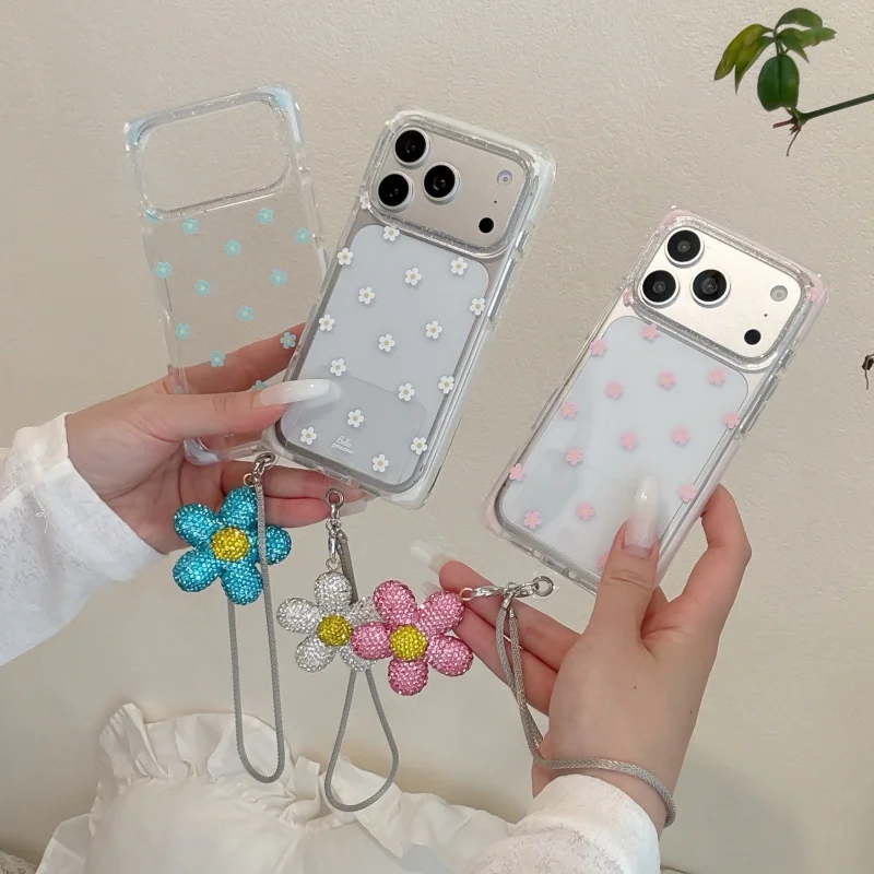 Fashion Clear Little Flower Cute Square Phone Case For iPhone 17 Pro 15 16 Pro Max Back Cover with Pendant Chain Shockproof Case
Fashion Clear Little Flower Cute Square Phone Case For iPhone 17 Pro 15 16 Pro Max Back Cover with Pendant Chain Shockproof Case