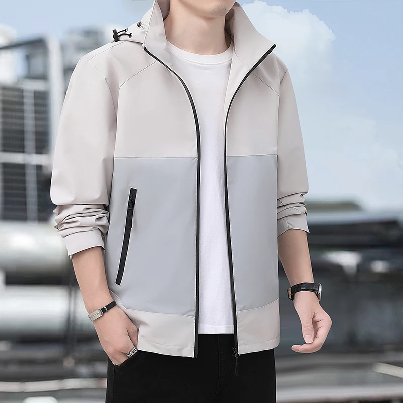 Autumn Hooded Jacket Windproof Jacket Fashion Double Zip Hooded Outdoor Jacket Black Coat Sportswear Men's Outdoor Windbreakers
Autumn Hooded Jacket Windproof Jacket Fashion Double Zip Hooded Outdoor Jacket Black Coat Sportswear Men's Outdoor Windbreakers