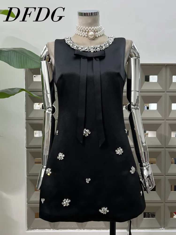 DFDG женское платье трапециевидной формы без рукавов с бантом весна-лето 2024, весна-лето, коктейльное платье ручной работы с завязкой на талии
DFDG женское платье трапециевидной формы без рукавов с бантом весна-лето 2024, весна-лето, коктейльное платье ручной работы с завязкой на талии