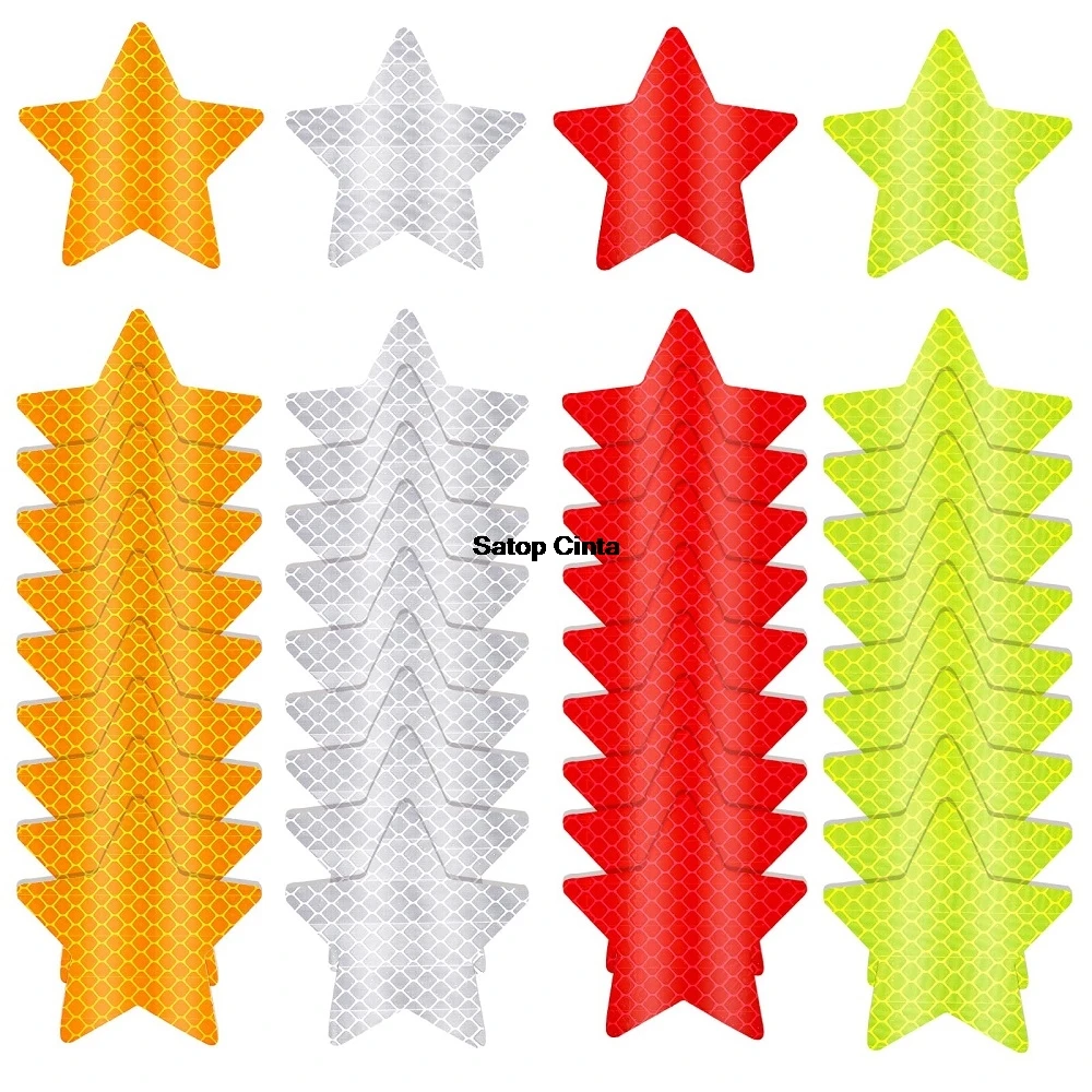 10pcs/set Star Shape Reflective Stickers Warning Safety Reflectors Tapes Waterproof Self-Adhesive Decal For Motorcycle Car Truck
10pcs/set Star Shape Reflective Stickers Warning Safety Reflectors Tapes Waterproof Self-Adhesive Decal For Motorcycle Car Truck