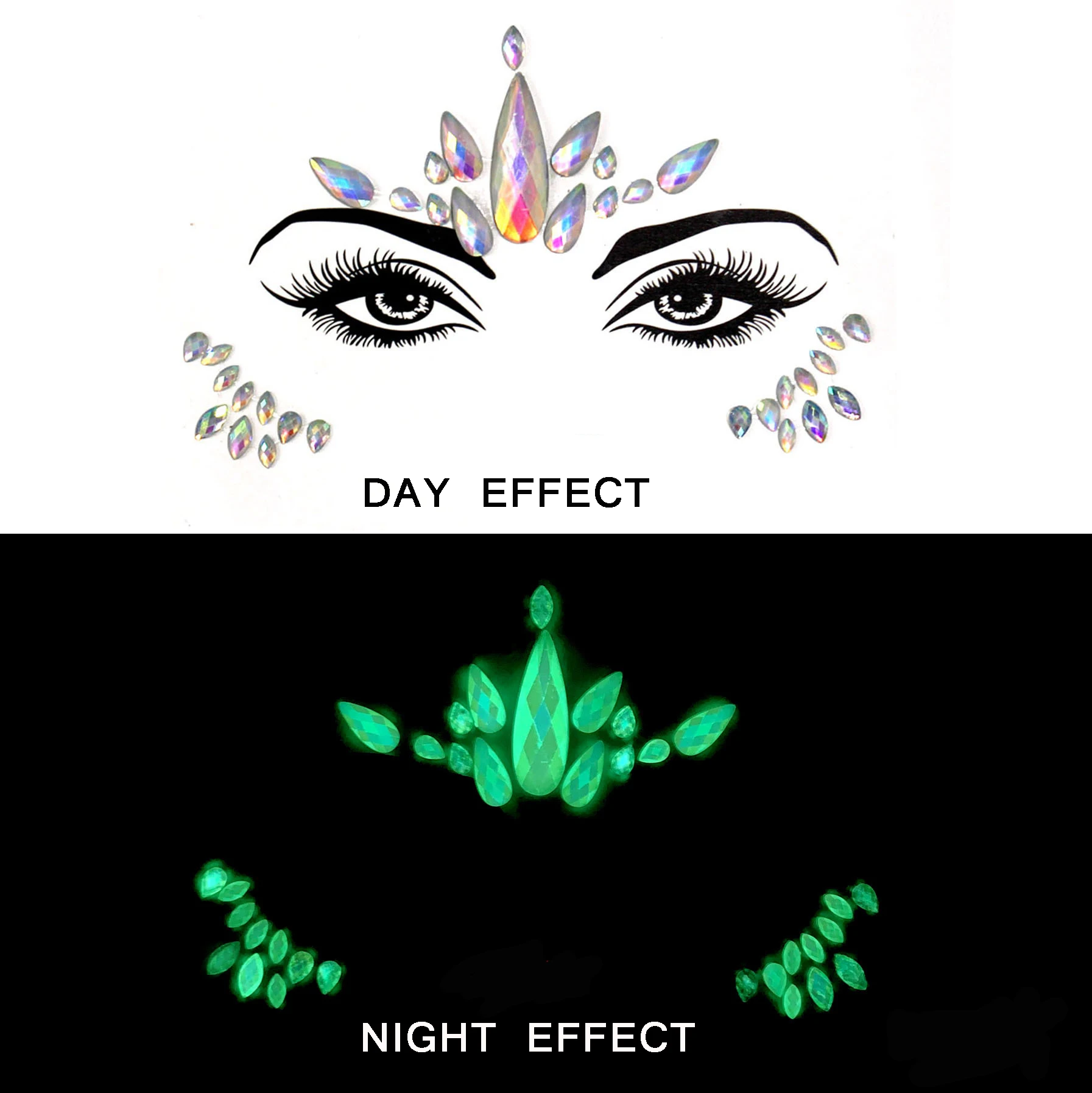 Halloween Face Decoration Tattoo Crystal Diamond Eyebrow Luminous Rhinestone Sticker Masquerade Bar Party Glowing Face Sticker
Halloween Face Decoration Tattoo Crystal Diamond Eyebrow Luminous Rhinestone Sticker Masquerade Bar Party Glowing Face Sticker