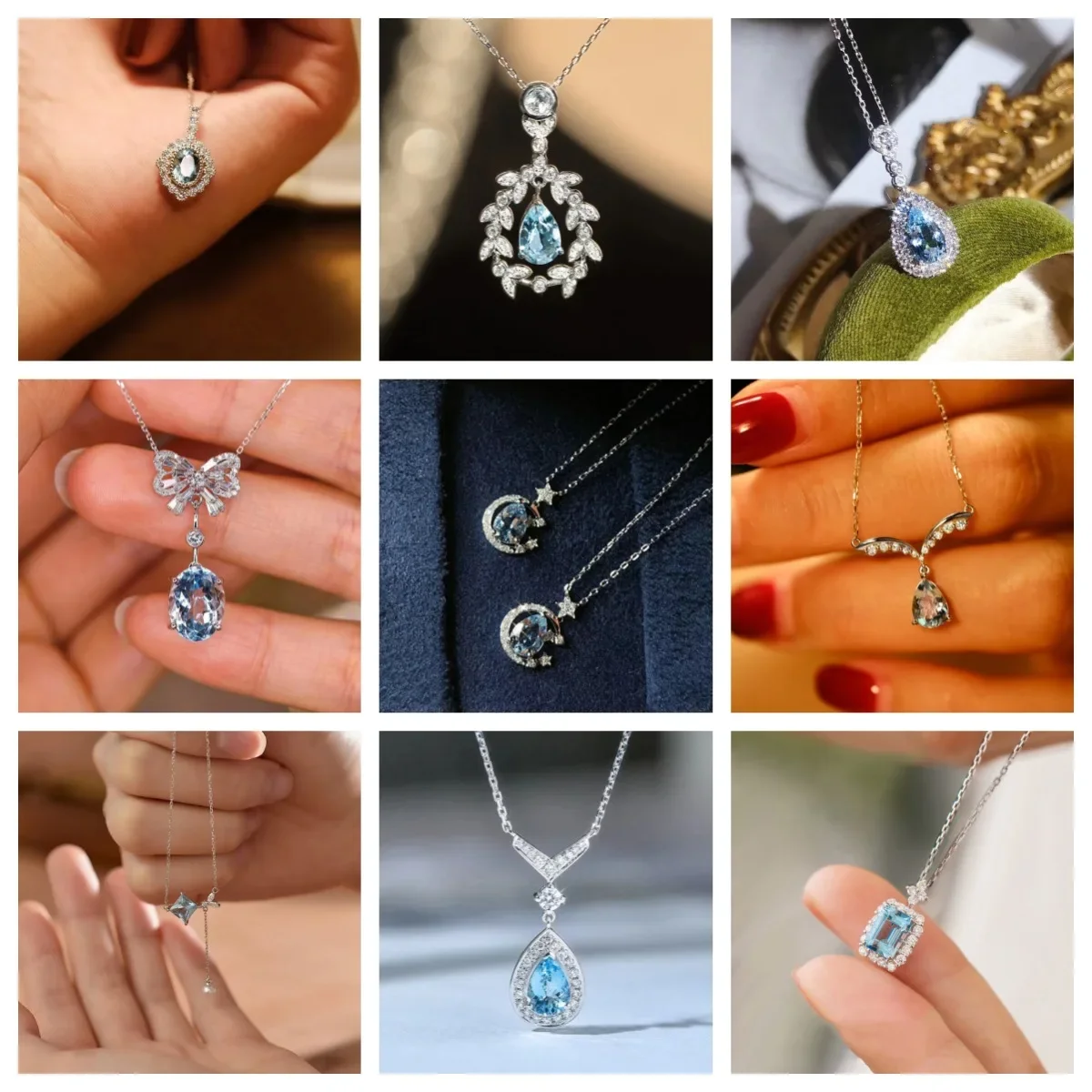 Heavy Industry Blue Treasure Necklace Women's French Style Fashionable and Versatile Blue Topaz Clavicle Chain Trendy
Heavy Industry Blue Treasure Necklace Women's French Style Fashionable and Versatile Blue Topaz Clavicle Chain Trendy