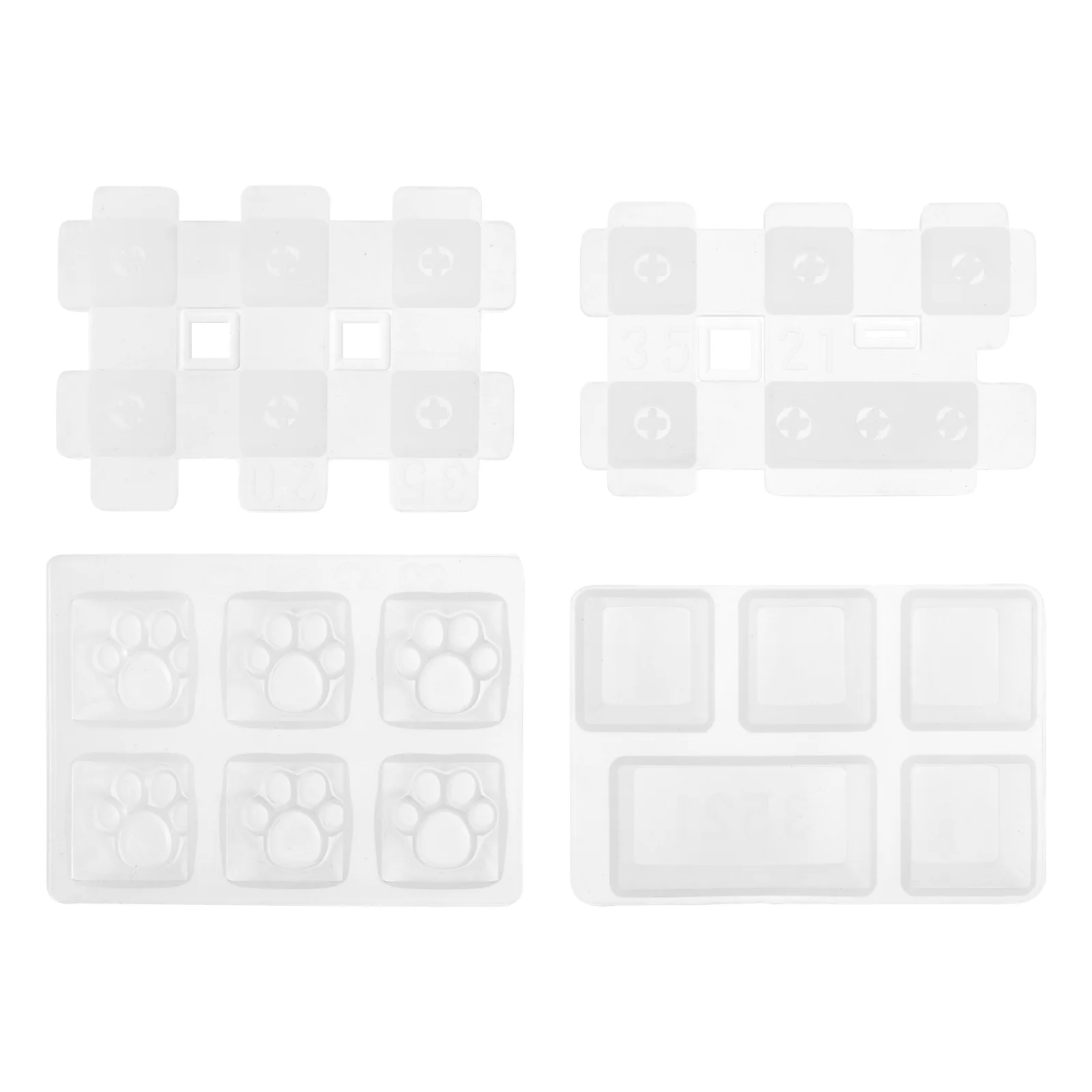 4Pcs Keyboard Key Silicone Mold Set Mechanical Crystal Epoxy Mold Handmade Resin Crafts Making Tool Durable Transparent High
4Pcs Keyboard Key Silicone Mold Set Mechanical Crystal Epoxy Mold Handmade Resin Crafts Making Tool Durable Transparent High