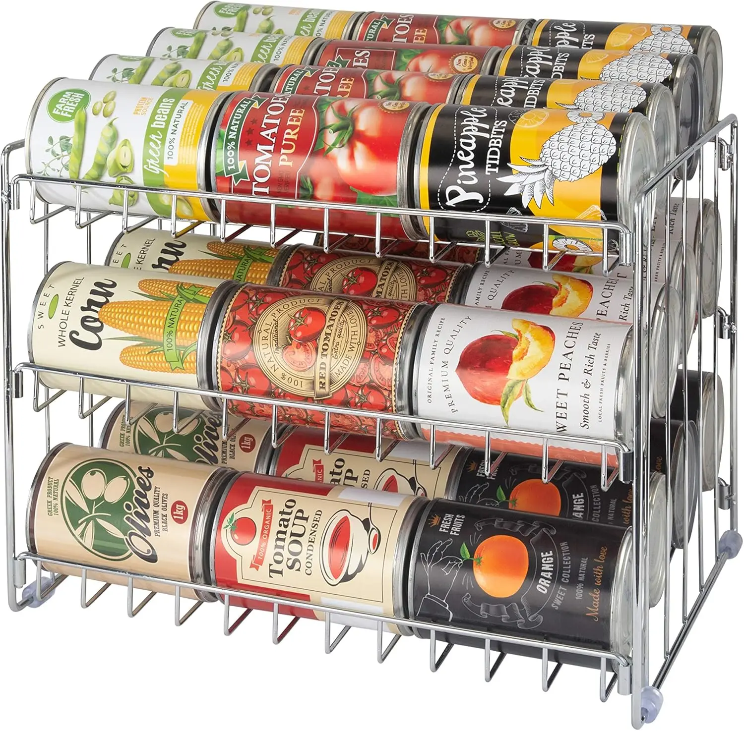 Must-have for Kitchen Stockpiling, 3-Tier Can Rack Keeps Cabinets Tidy
Must-have for Kitchen Stockpiling, 3-Tier Can Rack Keeps Cabinets Tidy