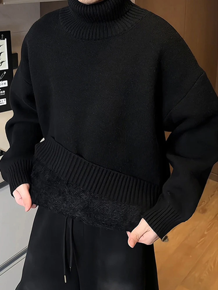 Bla High Collar Knitted Sweater Men's Autumn Winter Thiened Fce Lined Suit Jaet Inner Wear Casual American Sle Coat
Bla High Collar Knitted Sweater Men's Autumn Winter Thiened Fce Lined Suit Jaet Inner Wear Casual American Sle Coat