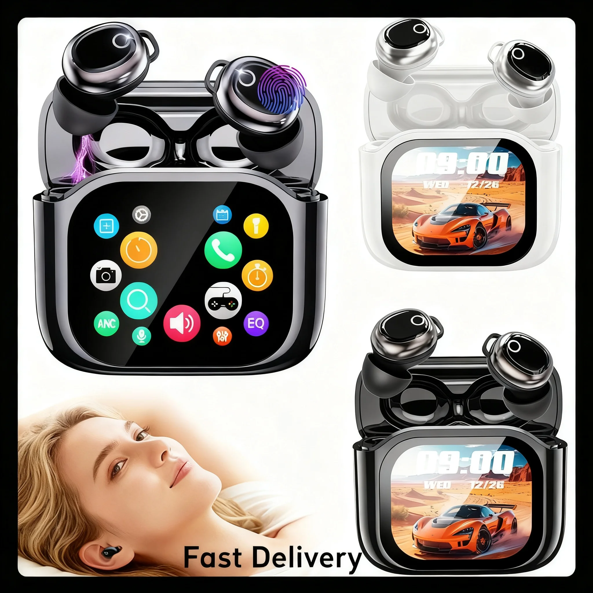 AI Sleep Bean Bluetooth Earbuds Touchscreen Multi-Function Charging Dock Bluetooth 6.0 Total battery life: 20 hours Headset Gift
AI Sleep Bean Bluetooth Earbuds Touchscreen Multi-Function Charging Dock Bluetooth 6.0 Total battery life: 20 hours Headset Gift