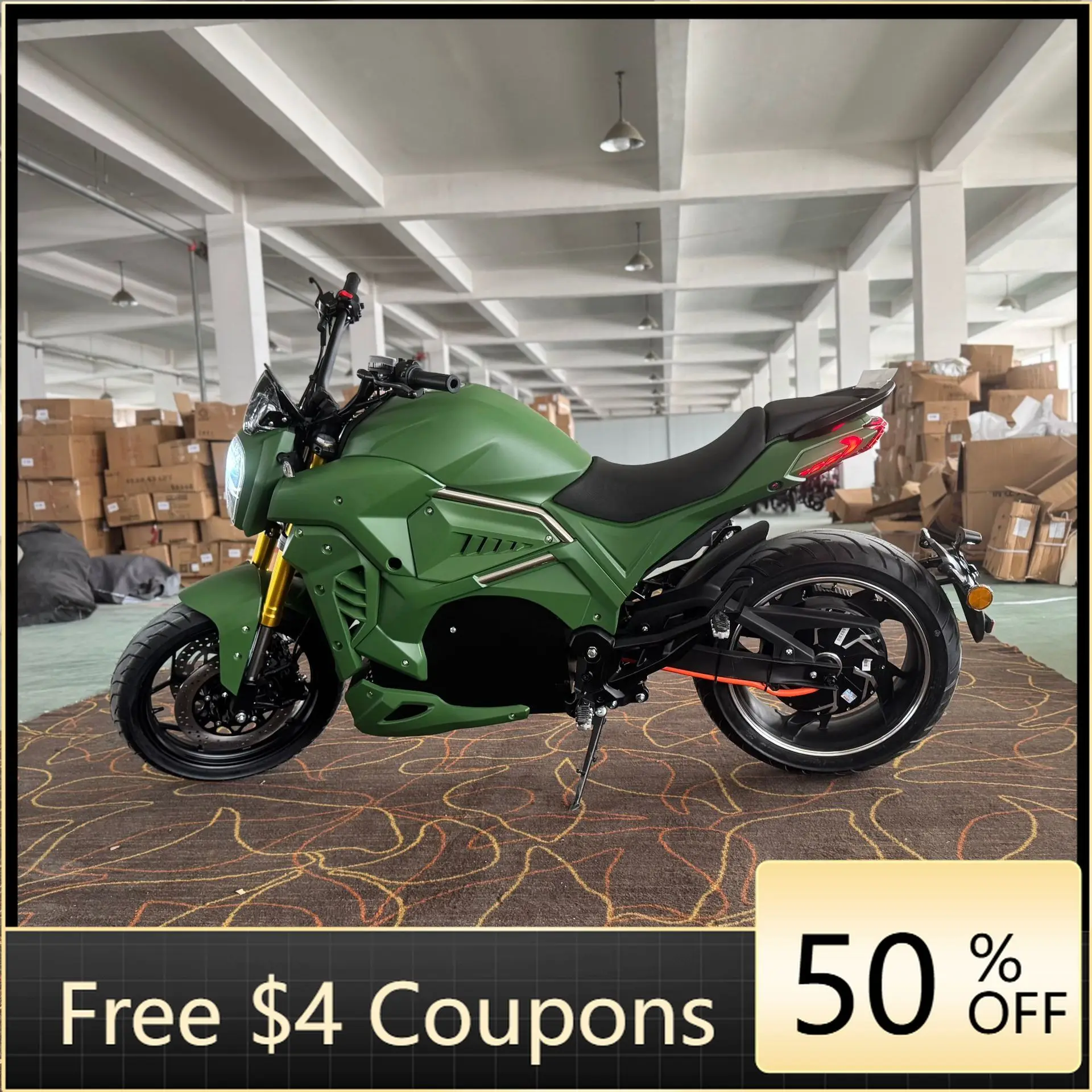 Rs New High-Speed 5000W 72V Mid-Drive Electric Motorcycle Adult Motorsport Motorcycle Powerful Electric Motorcycle with Alloy Wh
Rs New High-Speed 5000W 72V Mid-Drive Electric Motorcycle Adult Motorsport Motorcycle Powerful Electric Motorcycle with Alloy Wh
