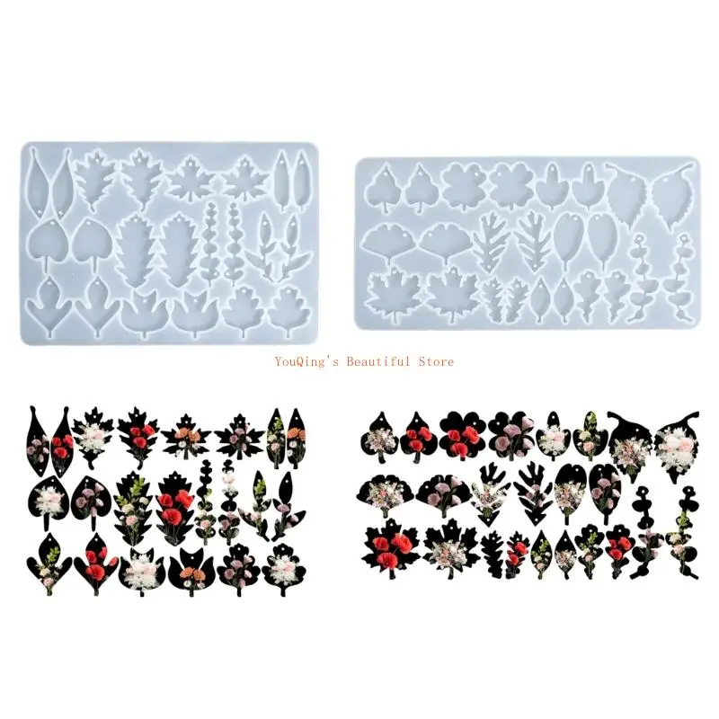N0HE Sturdy DIY Silicone Mold Set Leaf Patterns For Handmade Jewelry Keychain Decors
N0HE Sturdy DIY Silicone Mold Set Leaf Patterns For Handmade Jewelry Keychain Decors