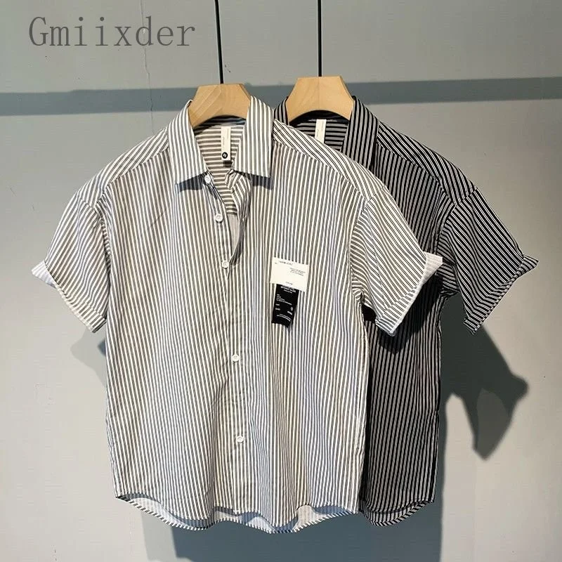 American Stripe Short Sleeve Shirt for Men's 2023 Summer New High Street Blouse Male Casual Elegant Japan Button
American Stripe Short Sleeve Shirt for Men's 2023 Summer New High Street Blouse Male Casual Elegant Japan Button